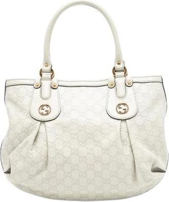 Gucci Pre-owned Handbags, female, White, Size: ONE SIZE Pre-owned Scarlett Tote