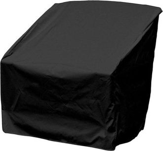 OEM Funda Protectora Muebles Tela Sillas Dobles, 134 X 66 X 89 Cm, Impermeable Silla Tejido Oxford 420d, Protector Muebles Resistente Viento, Negro