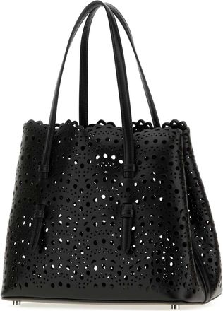 Alaia Womens Black Leather Mina 25 Handbag Noir Borse A Mano Bag