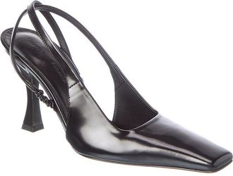Proenza Schouler Cross Leather Slingback Pump