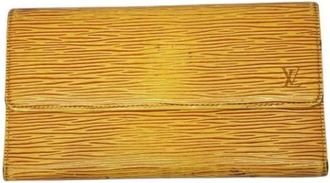 Louis Vuitton Pre-owned Wallets, female, Yellow, Size: ONE SIZE Pre-owned Vintage Leather Wallet