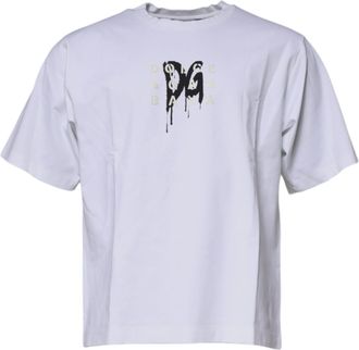 Dolce & Gabbana White DG Logo Cotton Crew Neck Mens T-shirt
