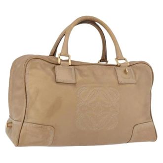 Loewe Pre-owned Hand Bag - Dames - Vintage Handtas - Beige - ONE Size - Leer - Vintage