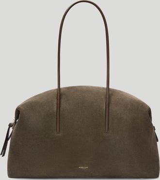 DeMellier The Stockholm in Hazel Suede & Hazel Smooth Leather Tote & Work bag
