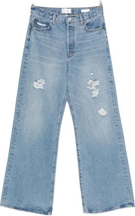 Frame Denim The Loose Distressed Wide-leg Jeans