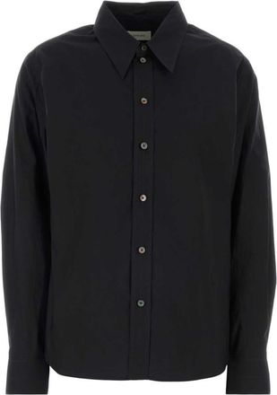 Christophe Lemaire Navy Blue Regular Solid Shirt