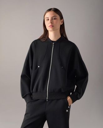 Moose Knuckles Womens Mixed Media Bomber Jacket