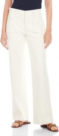 Fifteen Twenty Sophia Crop Faux Leather Wide Leg Pants in Bone at Nordstrom, Size 2