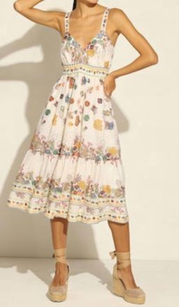Ranna Gill Marlie Strap Tier Midi In Multi