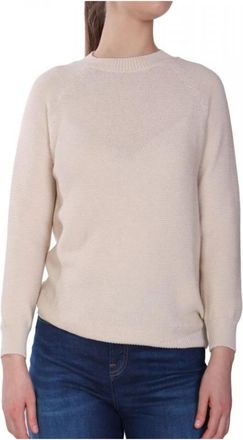 Max Mara Rondgebreide trui - Dames - Ronde hals truien - Beige - XL - Truien & Vesten
