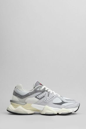 New Balance Sneakers 9060 in camoscio e tessuto grigio