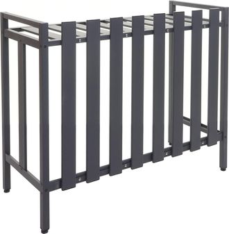 Hhg Hhg - Cubierta Para Aire Acondicionado/bomba De Calor 398, Cubierta Rejilla Protectora Estante Para Plantas, Metal 80x90x39cm, Gris