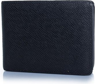 Louis Vuitton Louis Vuitton portemonnee van zwart generfd leer met LV-logo