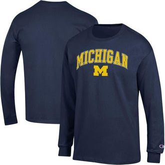 Champion Mens Champion Navy Michigan Wolverines Arch Over Logo 2-Hit Long Sleeve T-Shirt at Nordstrom, Size X-Large