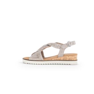 Gabor Womens 42.751 Flat Cork Wedge Sandals In Drill (Lds) Azur (Kork/creme)