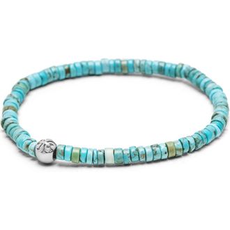 Nialaya Turquoise Heishi Bead Wristband at Nordstrom, Size X-Large