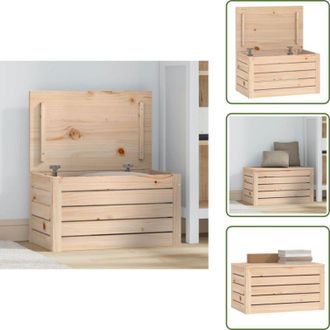 vidaXL Organizzazione domestica - vidaXL Contenitore Portaoggetti 59,5x36,5x33 cm Legno Massello Pino - Contenitore per oggetti