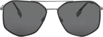 Burberry Ozwald Dark Grey Geometric Mens Sunglasses BE3139 114487 58