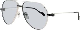 Cartier Mens Grey Rectangular Sunglasses CT0334S004