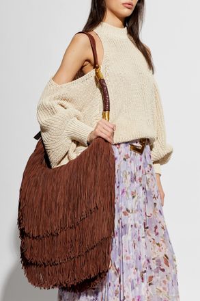 Balmain Shoulder Bag Hobo, Womens, Brown