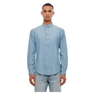 Polo Ralph Lauren Casual Shirts, male, Blue, Size: S Casual Shirt
