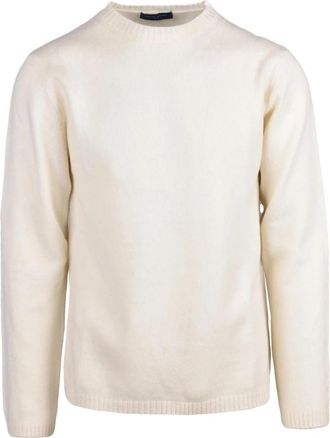 Daniele Fiesoli Pullover Girocollo - Heren - Ronde hals truien - Beige - 3XL - Wol - Truien & Vesten