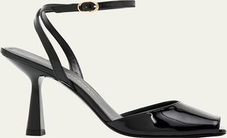 Stuart Weitzman 85mm Val Patent Leather Sandals