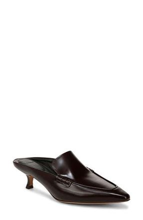 Vince Samy Pointed Toe Kitten Heel Loafer Mule in Ganache at Nordstrom Rack, Size 9.5