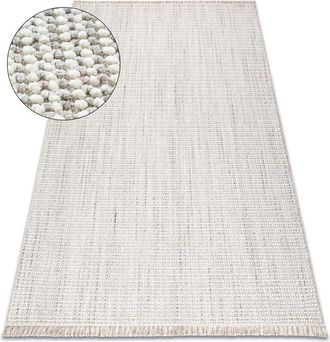 RugsX Alfombra Nano Eo78c Melange, Bucle, Tejido Plano Gris / Blanco Beige 200x290 Cm