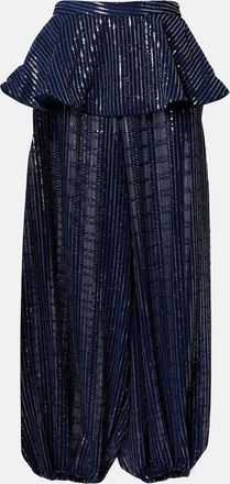 Adriana Degreas Pantaloni a gamba larga con paillettes