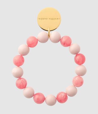 Vanessa Baroni Bracelet Mini Beads Flex 2 Color Light Rose Watermelon Marble