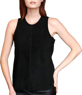 Jakett Evelyn Washed Suede Top In Black