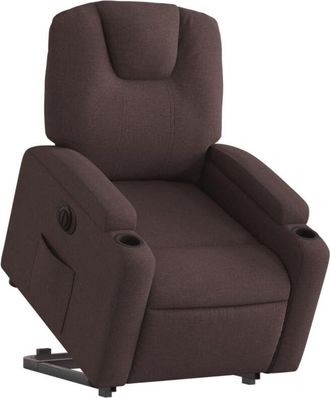 vidaXL Vidaxl - Sill&oacute;n El&eacute;ctrico Reclinable Elevable De Tela Marr&oacute;n Oscuro