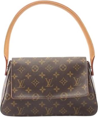 Louis Vuitton Pre-owned Looping Mini - Dames - Vintage Schoudertas - Bruin - ONE Size - Leer - Vintage