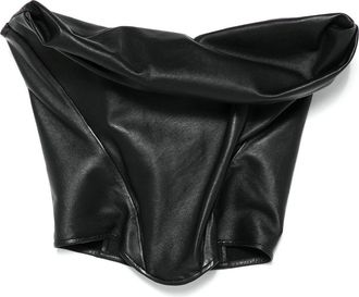 Magda Butrym draped leather corset - Black