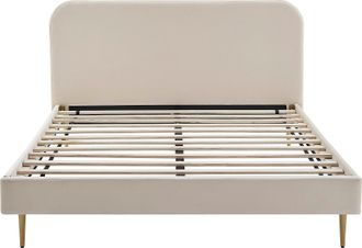 Salesfever Polsterbett »Komfortables Bett für erholsamen Schlaf« Chrombeine in elegantem Goldton