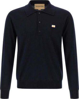 Valentino Garavani Truien & Vesten, Heren, Blauw, S, Wol, VLogo Signature Polo