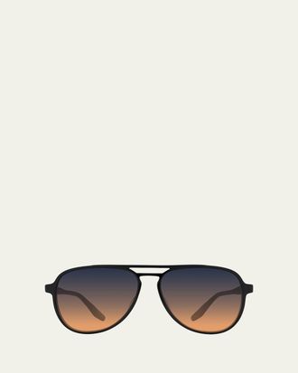 Barton Perreira Hartmann 55mm Acetate Aviator Sunglasses
