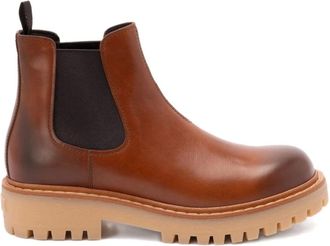 Prada Chelsea Boots, male, Brown, Size: 9 1/2 US Leather Chelsea Boots
