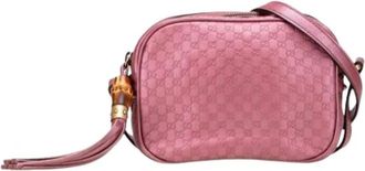 Gucci Pre-owned Cross Body Bags, female, Pink, Size: ONE SIZE Pre-owned Leather gucci-bags
