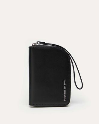 Want Les Essentiels Arch Smooth Leather Zip Wallet in Black at Nordstrom