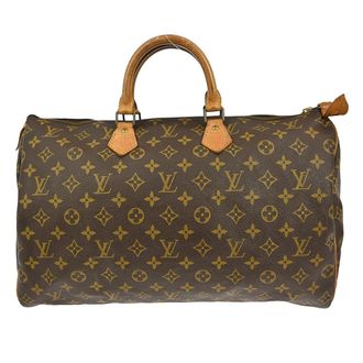 Louis Vuitton Speedy Handbag Monogram Canvas Brown Canvas Handbag (Pre-Owned)
