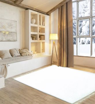 My Home Teppich »Gastines« rechteckig 5 mm Höhe Wendeteppich, reine Baumwolle, handgewebt, uni, waschbar, modern