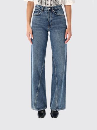 Anine Bing High-Waisted Wide-Leg Jeans in Cotton Denim