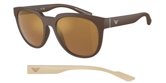 Emporio Armani EA4205 52606H Mens Sunglasses Brown Size 55