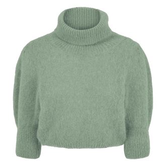 Americandreams Piro Pullover - Dames - Coltruien - Groen - S - Wol - Truien & Vesten
