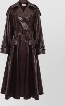 Chlo&eacute; long riding coat buttoned cuffs epaulettes