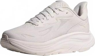 Hoka One One Womens Clifton 10 Wide Running Shoes In White/white