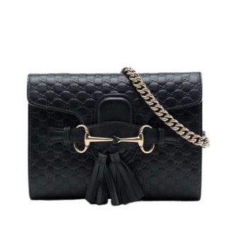 Gucci Pre-owned Mini Emily - Dames - Pre-owned - Zwart - Maat: ONE Size Leer