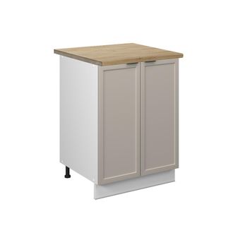 Vicco Mueble Bajo De Cocina Fame-line, Grisbeige, 60 Cm, Et Roble